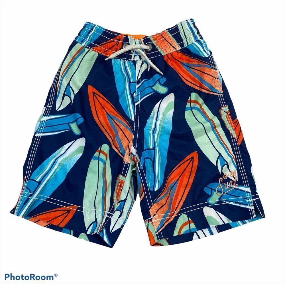 Gap Kids Surfboard Themed‎ Swim Trunk Size XS 4/5